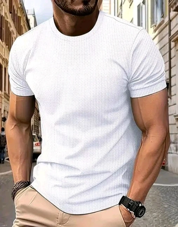 Men Cotton Blend Oversize Tshirts - XXL, White