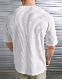 Men Cotton Blend Oversize Tshirts - XXL, White