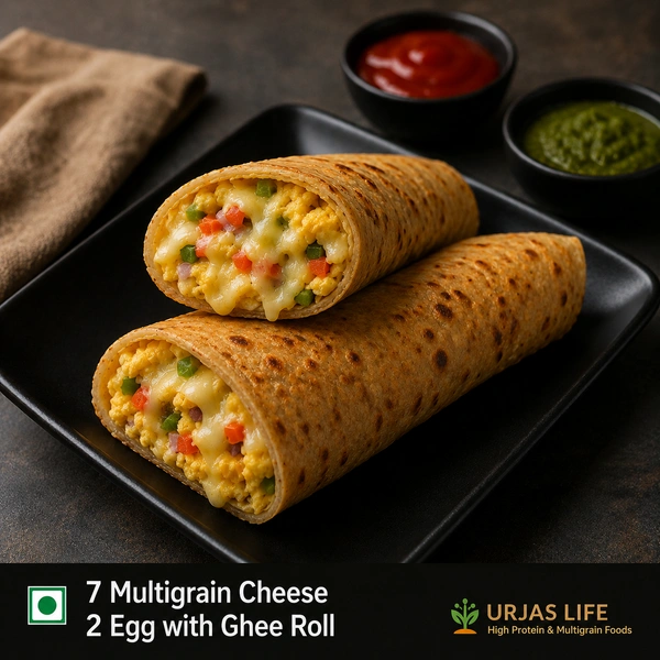 7 Multigrain Veg 2 Egg Ghee Roll - (Cheese 2 egg with ghee)