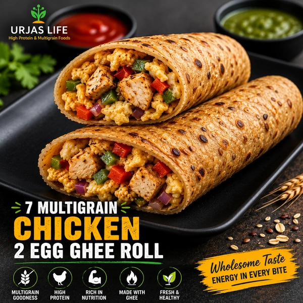 7 Multigrain Veg 2 Egg Ghee Roll - (Chiken 2 egg ghee roll)