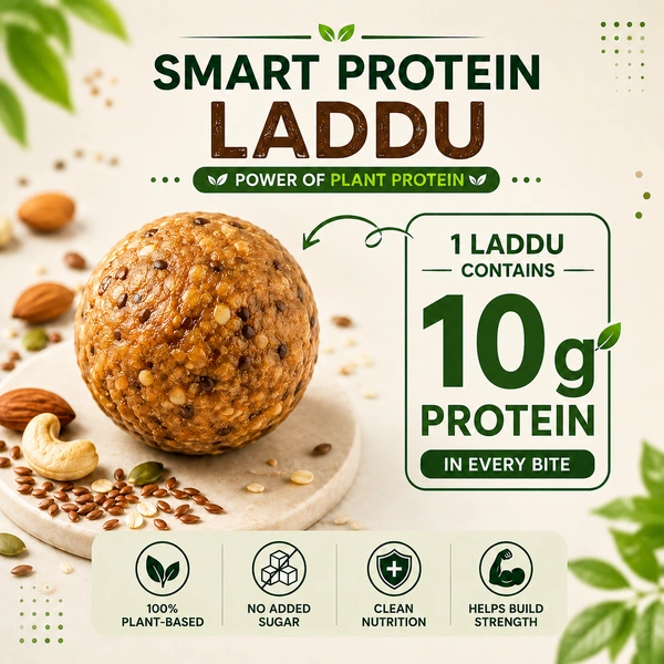 Healthy Plant Seeds High Protein Laddu | 2 Pieces | Nutritious Energy Snack | Urjas Life