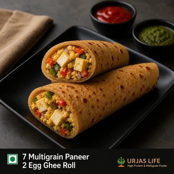 7 Multigrain Veg 2 Egg Ghee Roll - (Paneer 2 egg ghee roll)