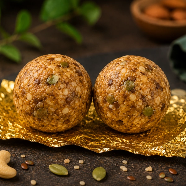 Healthy Plant Seeds High Protein Laddu | 2 Pieces | Nutritious Energy Snack | Urjas Life