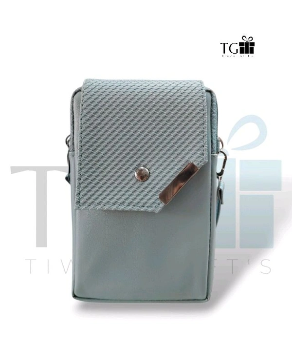 LEATHER CROSSBODY BAG FOR WOMEN LIGHT BLUE COLOUR