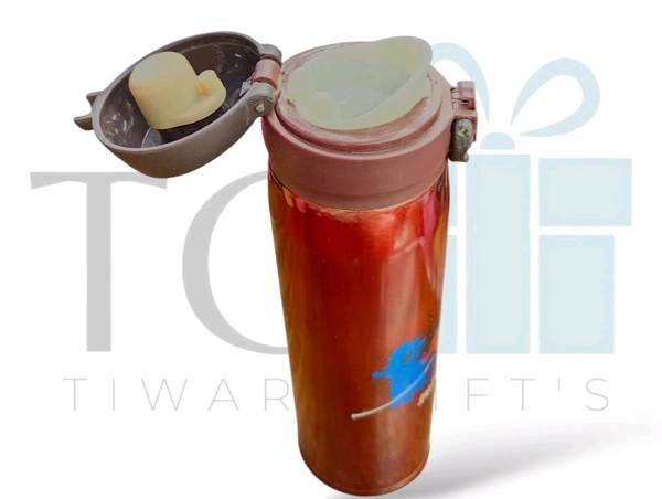 stainless steel Spider-Man themed water bottle designed for kids.