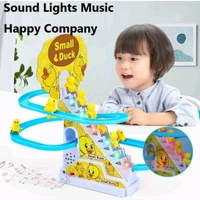 Duck Track Toys for Kids – Stair-Climbing Escalator with Lights & Music, Includes 3 Small Ducks – Interactive Duck Track Slide Toy – Perfect Toddler Gift