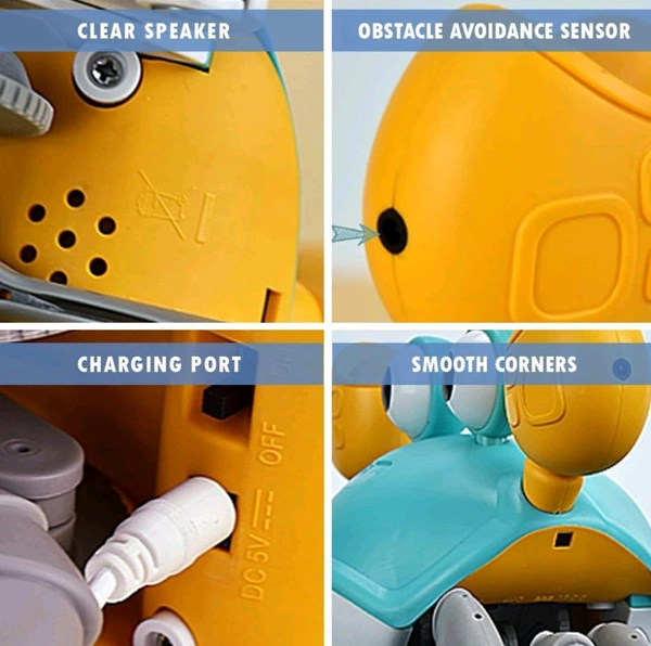 Rechargeable Crawling Crab with Light & Sound | Sensory Interactive Moving Musical Tummy Time Activity for Babies & Toddlers | Birthday Gift for Kids Electric Toy