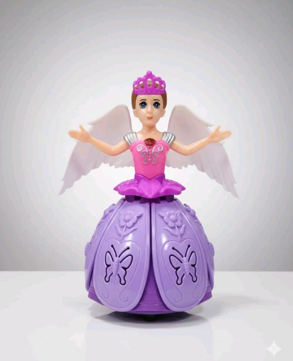 Angel Girl Dancing Doll Toy with Lights & Music | Musical Rotating Princess Doll | Battery Operated Toy for Kids | Engaging Play Toys for Toddlers