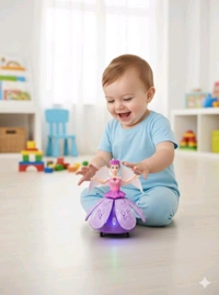 Angel Girl Dancing Doll Toy with Lights & Music | Musical Rotating Princess Doll | Battery Operated Toy for Kids | Engaging Play Toys for Toddlers