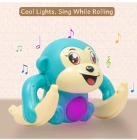 Dancing Monkey Musical Toy for Kids Baby Spinning Rolling Doll Tumble Toy with Voice Control Musical Light and Sound Effects with Sensor