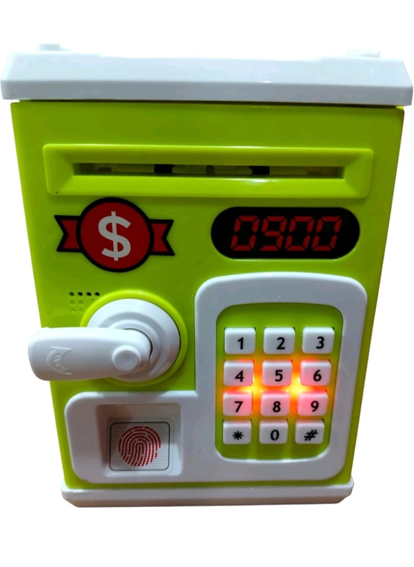 Kids Electronic Money Safe Piggy Bank with Password Lock | ATM Style Saving Box with Music & Light | Digital Coin & Cash Deposit Safe for Boys & Girls