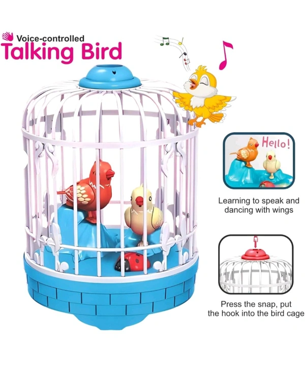 RECHARGEABLE Talking Bird Toy for Kids | Repeats What You Say | Singing, Speaking, and Dancing Bird Toy| Funny Education Toys for Children Playing at Home