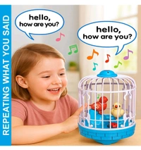 RECHARGEABLE Talking Bird Toy for Kids | Repeats What You Say | Singing, Speaking, and Dancing Bird Toy| Funny Education Toys for Children Playing at Home