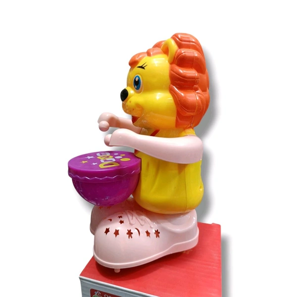 Lion Drummer Toy for Kids - Swinging & Rotating Funny Musical Drum Beat Toys for Kids & Toddlers, Light and Music Toys for Babies & Toddlers (Multicolor)
