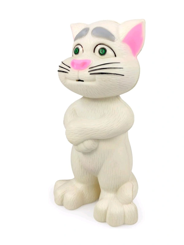 Intelligent Talking Tom Cat, Speaking Robot Cat Repeats What You Say, Touch Recording Rhymes and Songs, Musical Cat Toy for Kids (3+ Years, White)