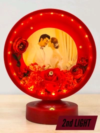 RED HEART LIGHT LAMP WITH 3 DIFFERENT LIGHT'S AND USES WITH CABLE AND CELL.
