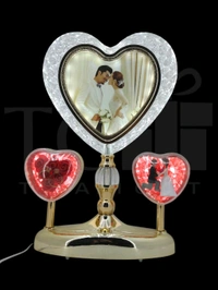 a Generic Heart Shape Crystal Light Lamp Photo Frame.