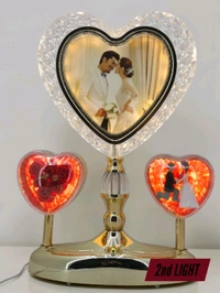 a Generic Heart Shape Crystal Light Lamp Photo Frame.