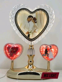 a Generic Heart Shape Crystal Light Lamp Photo Frame.