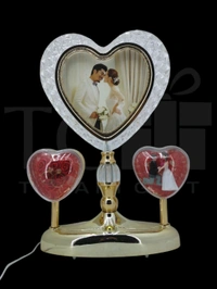 a Generic Heart Shape Crystal Light Lamp Photo Frame.