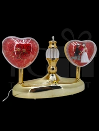 a Generic Heart Shape Crystal Light Lamp Photo Frame.