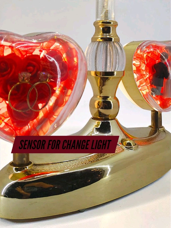 a Generic Heart Shape Crystal Light Lamp Photo Frame.