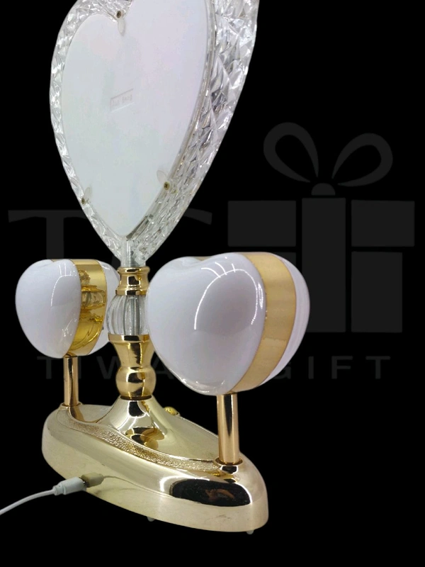 a Generic Heart Shape Crystal Light Lamp Photo Frame.