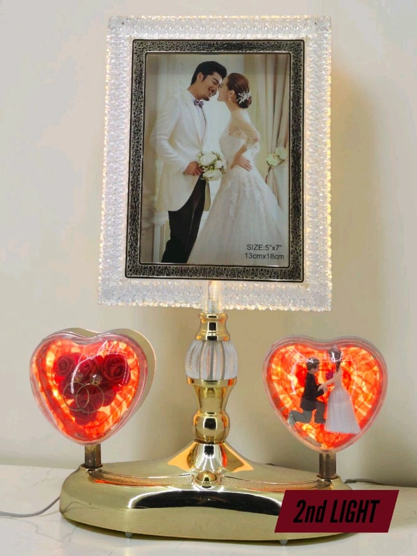 a Generic SQUARE Shape Crystal Light Lamp Photo Frame.