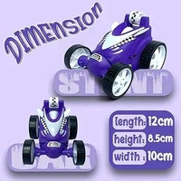 Rotating & Rolling Rechargeable Small Stunt Racing Car Toy Comes with USB Charging Cable & Remote Controller | Red Color, Power Source: Lithium Rechargeable Battery for Car (Included)