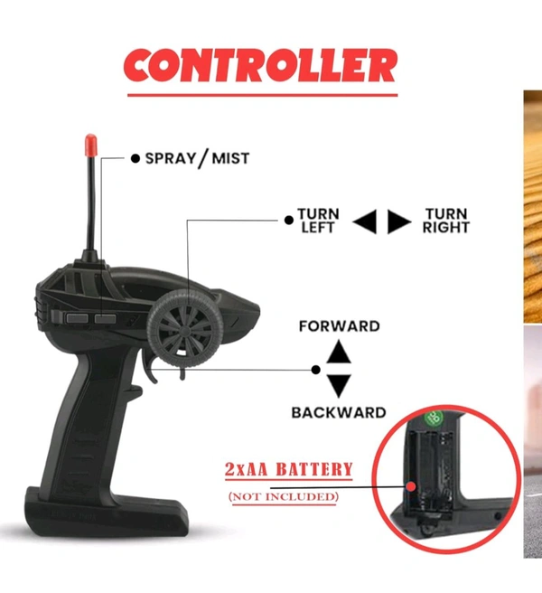 Gooyo GY-45 Rechargeable Remote Control Rock Crawler with Spray Function | 45° Climbing High Speed RC Car Toy for Kids | Power Source: Lithium Battery for Car (Included)