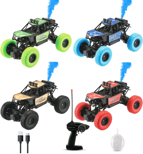 Gooyo GY-45 Rechargeable Remote Control Rock Crawler with Spray Function | 45° Climbing High Speed RC Car Toy for Kids | Power Source: Lithium Battery for Car (Included)