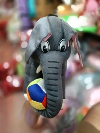 Elephant Soft Toy Grey Colour With Ball In Trunk