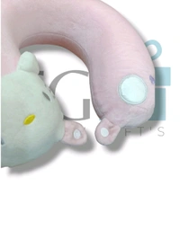 Neck Pillow Premium Quality Super Soft - pink