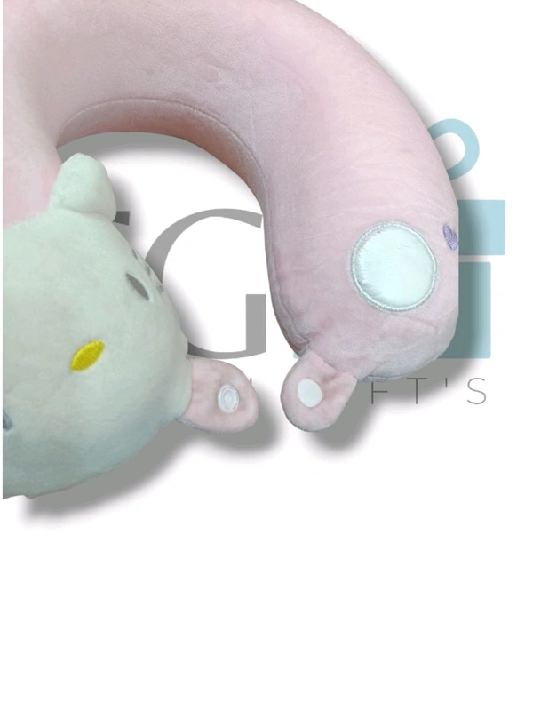 Neck Pillow Premium Quality Super Soft - pink