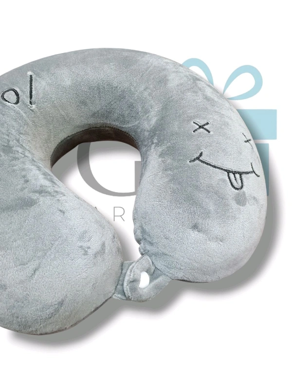 Neck Pillow Premium Quality Super Soft - Grey