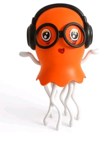 Cute Jellyfish Bump & Go Toy with Music and LED Lights, Interactive Dancing Octopus with Headphones, Twist and Move Action, Battery Operated Musical Toy Random Colors Hu