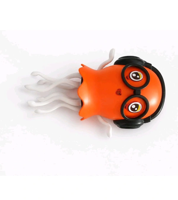 Cute Jellyfish Bump & Go Toy with Music and LED Lights, Interactive Dancing Octopus with Headphones, Twist and Move Action, Battery Operated Musical Toy Random Colors Hu