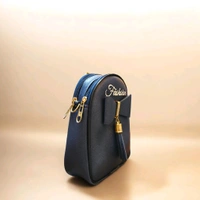This ZB Luxury Black faux leather satchel features a distinctive front bow detail and "Fashsion" branding