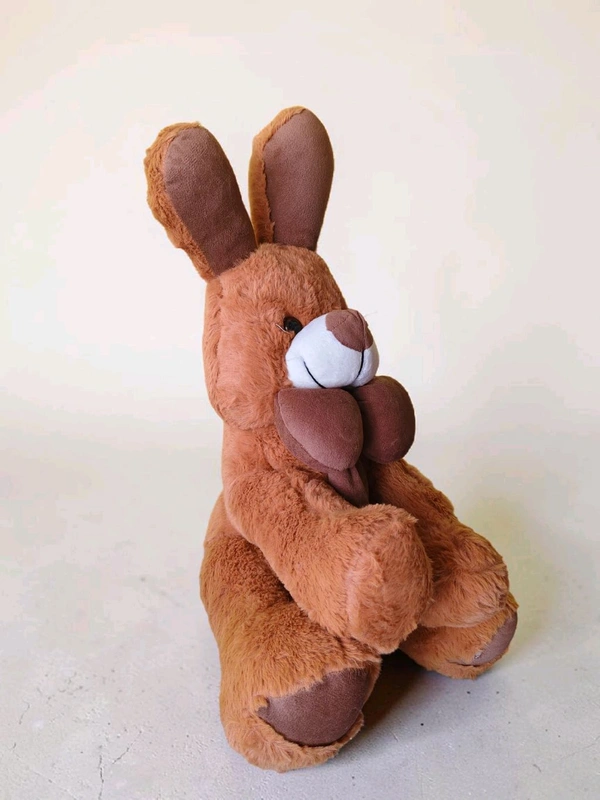 Red Rabbit With Seating Position. - Brown