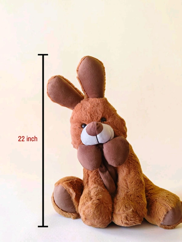 Red Rabbit With Seating Position. - Brown