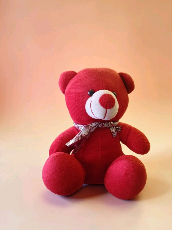 Red Teddy With Muffler.