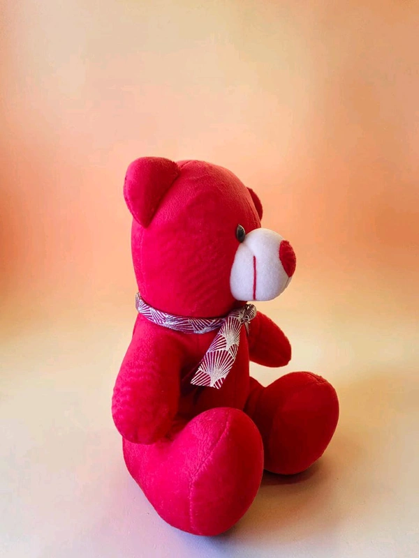 Red Teddy With Muffler.