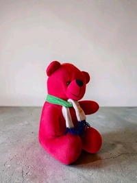 Red Teddy Bear With Muffler.