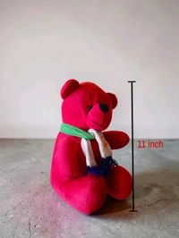 Red Teddy Bear With Muffler.
