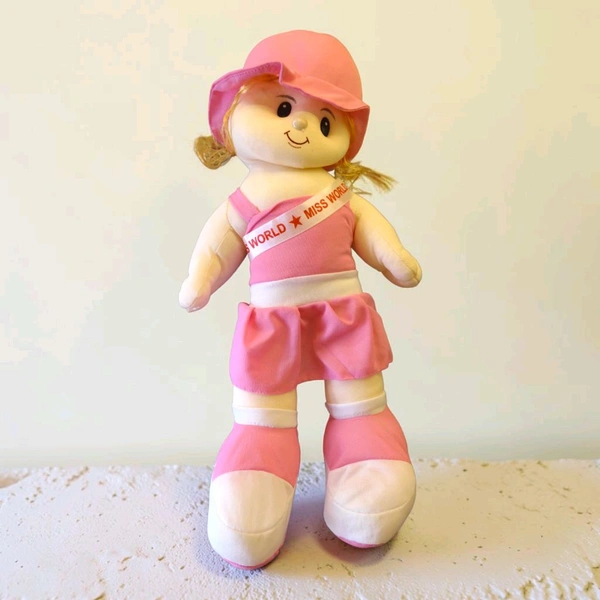 Miss World Doll Soft Toy. - pink