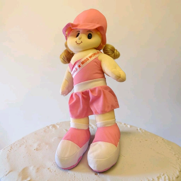Miss World Doll Soft Toy. - pink