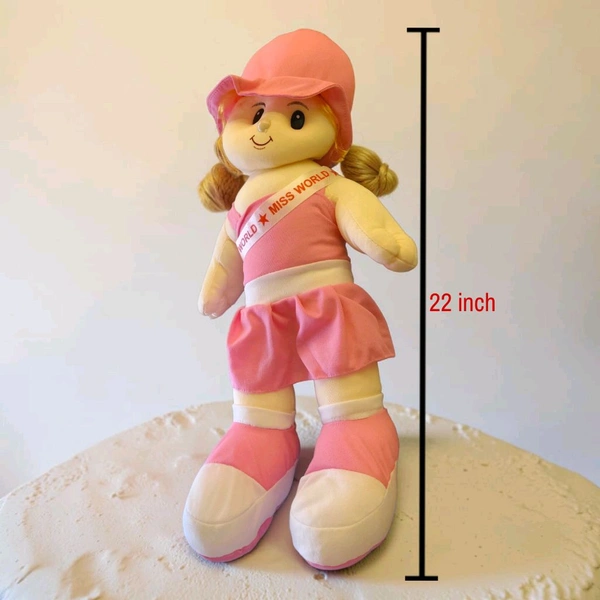 Miss World Doll Soft Toy. - pink