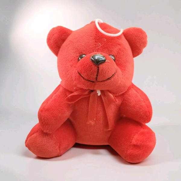 Smmall Teddy Soft Toy. - Red
