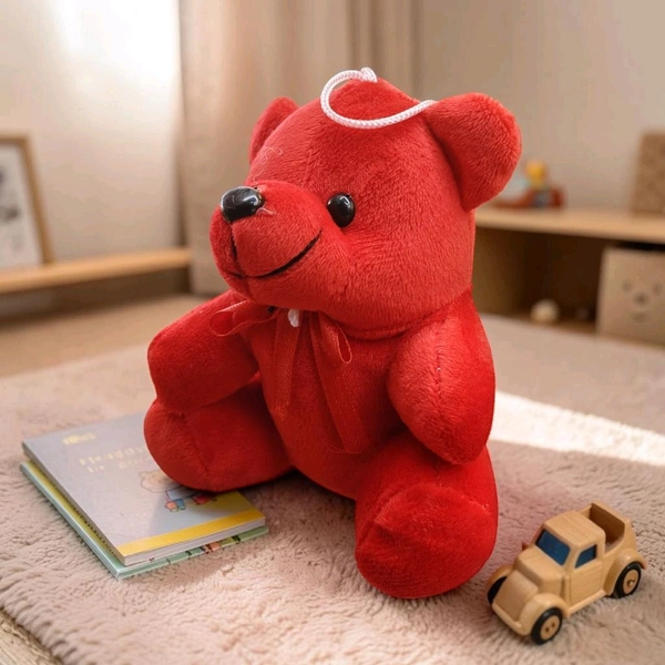 Smmall Teddy Soft Toy. - Red