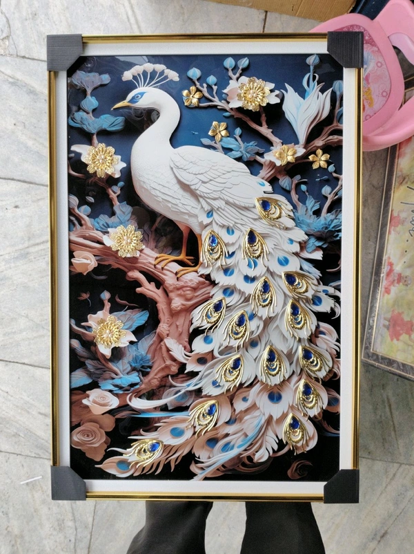 Peacock 3D Scenery Crystal 1988